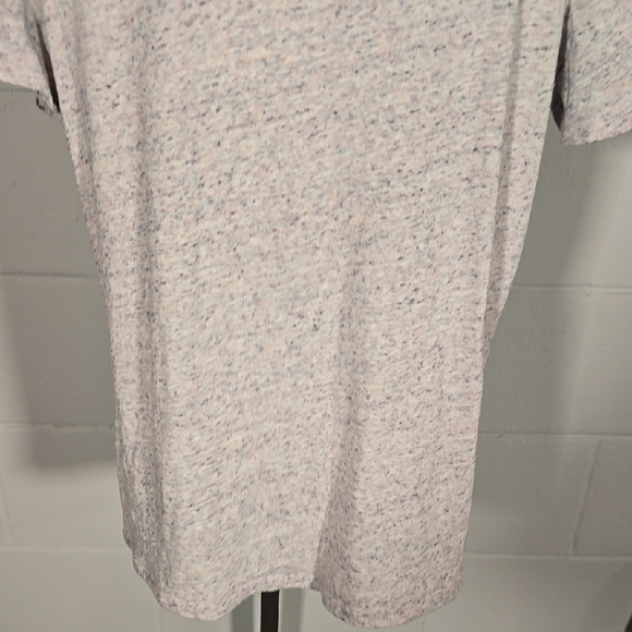 Women's V-Neck PINK Speckled Top - Picture 6 of 7